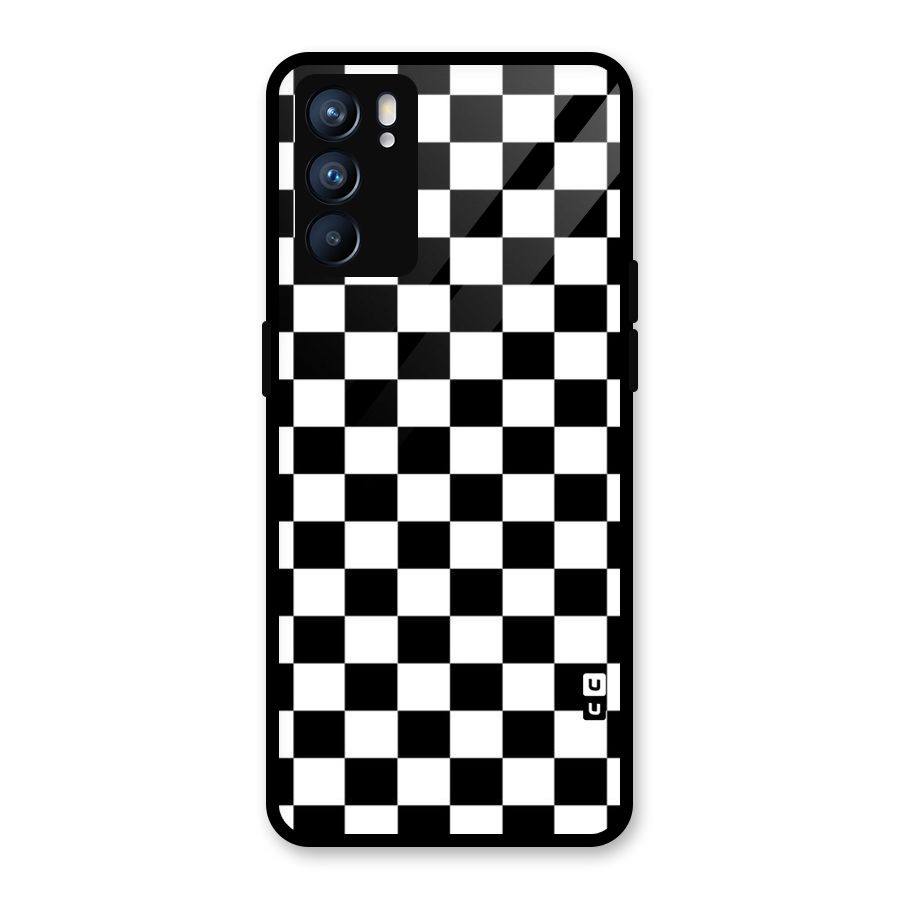 Classic Check Glass Back Case for Oppo Reno6 5G