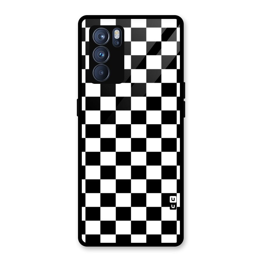 Classic Check Glass Back Case for Oppo Reno6 Pro 5G