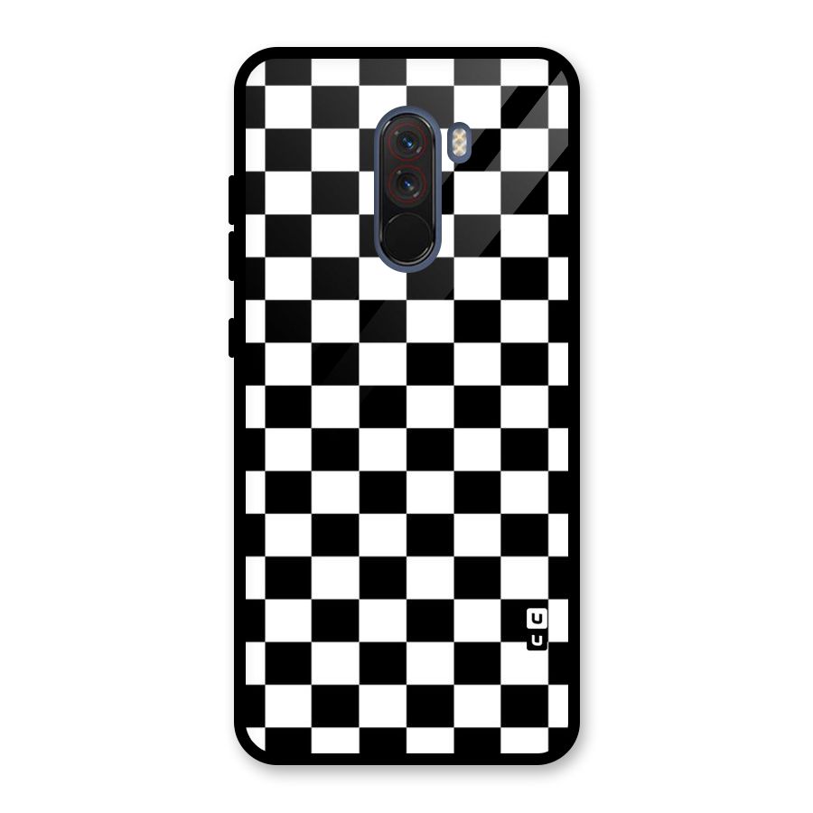 Classic Check Glass Back Case for Poco F1