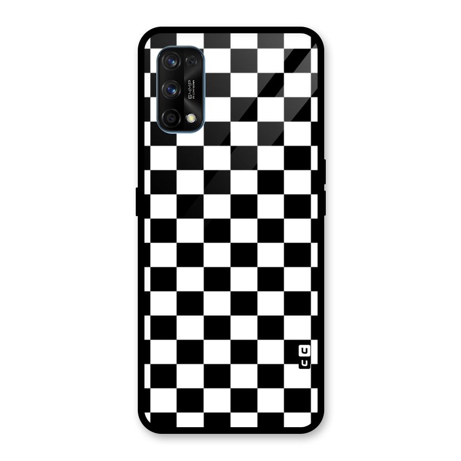 Classic Check Glass Back Case for Realme 7 Pro