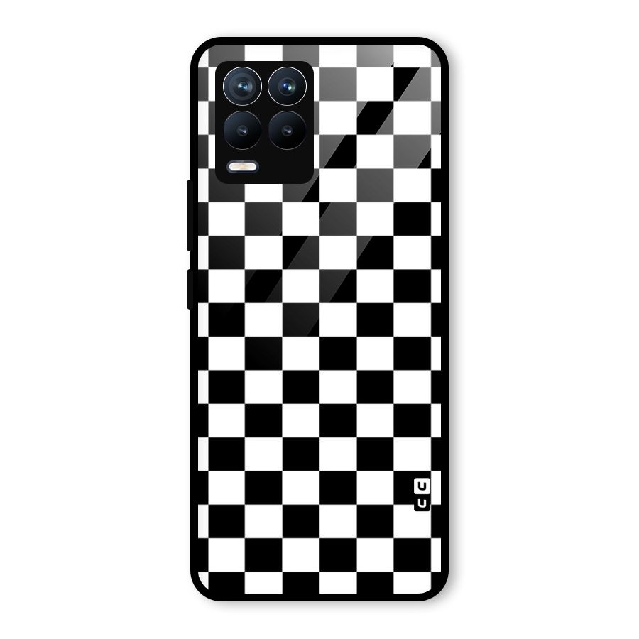 Classic Check Glass Back Case for Realme 8