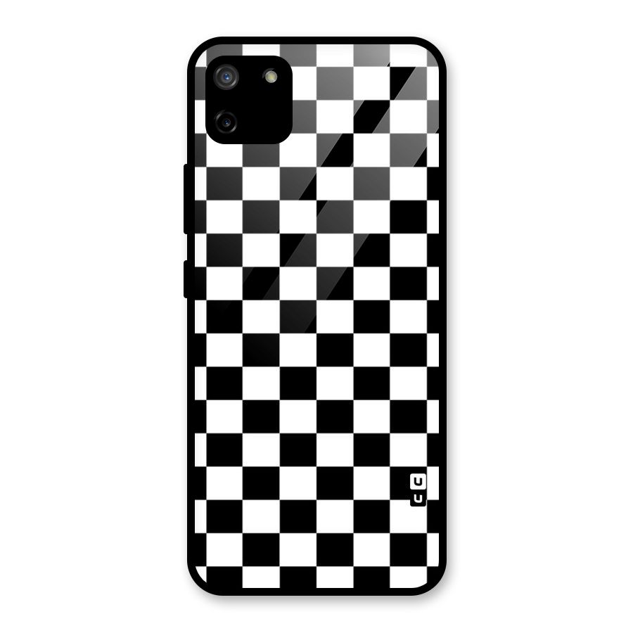 Classic Check Glass Back Case for Realme C11