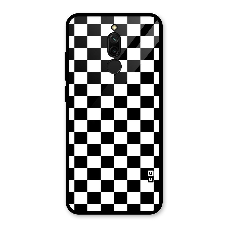 Classic Check Glass Back Case for Redmi 8