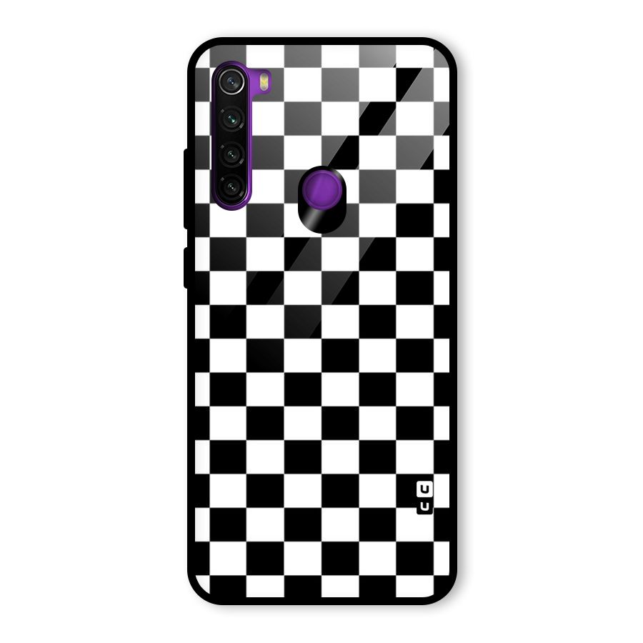 Classic Check Glass Back Case for Redmi Note 8