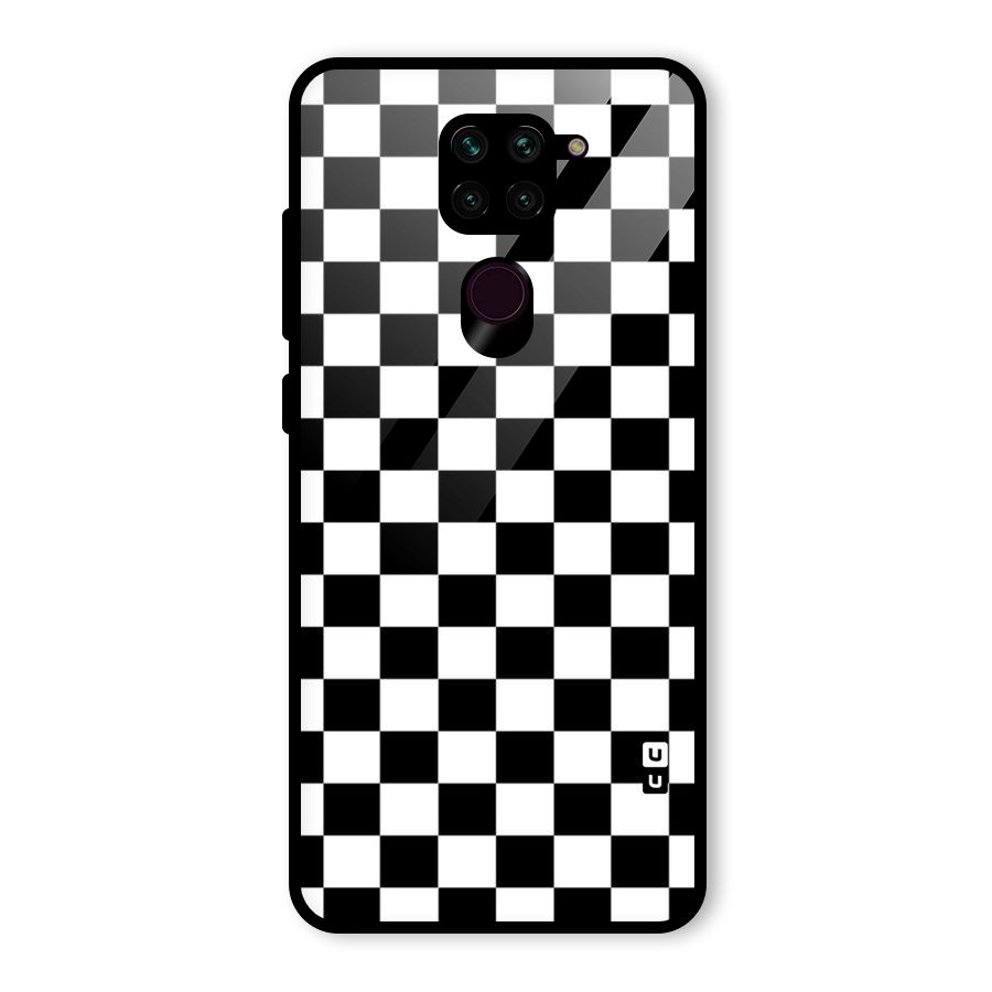 Classic Check Glass Back Case for Redmi Note 9