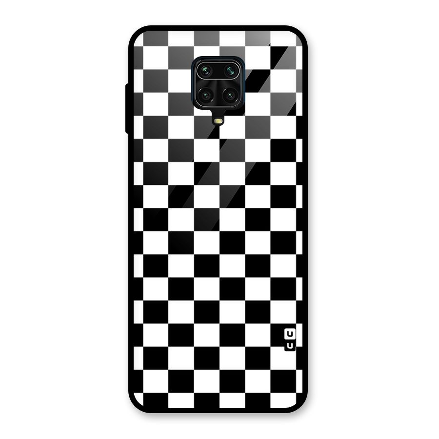 Classic Check Glass Back Case for Redmi Note 9 Pro