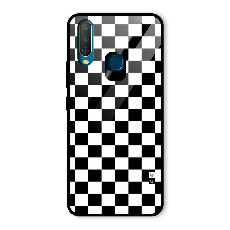Classic Check Glass Back Case for Vivo U10