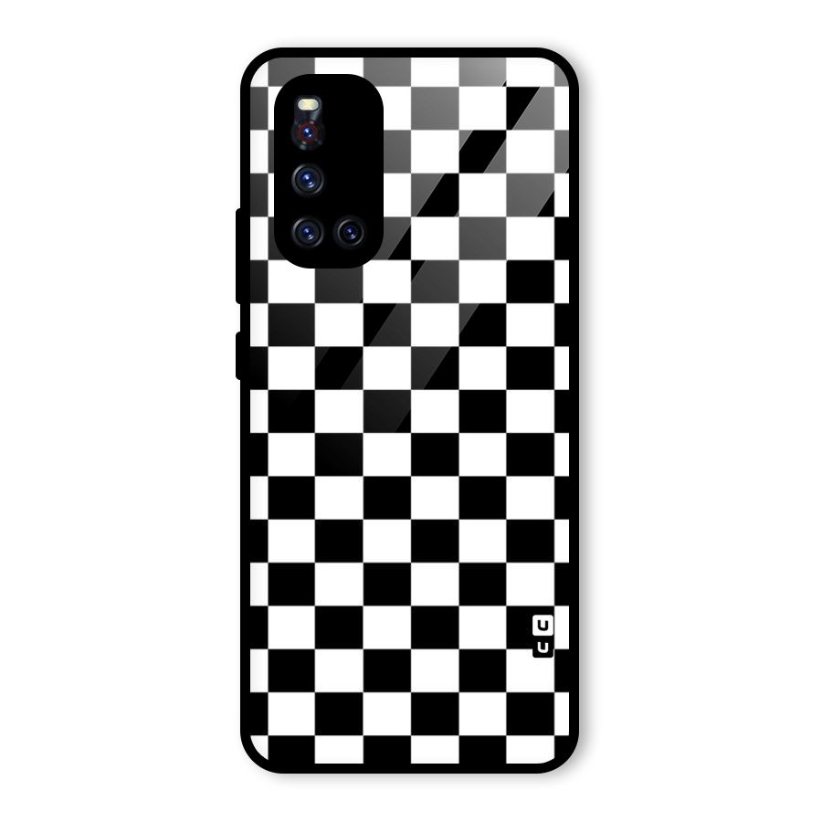 Classic Check Glass Back Case for Vivo V19