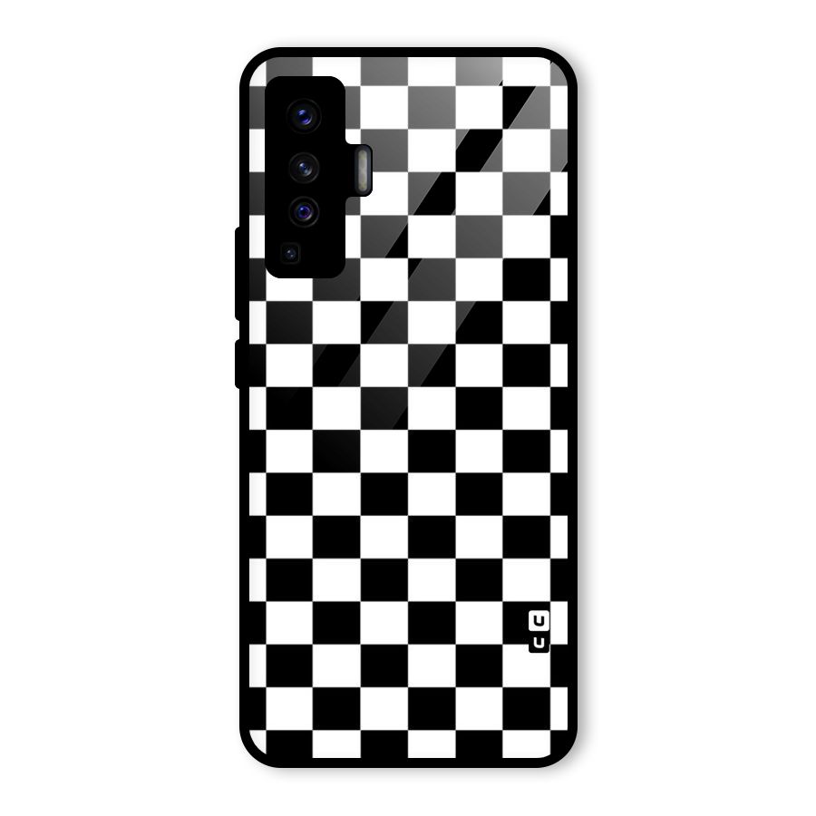 Classic Check Glass Back Case for Vivo X50