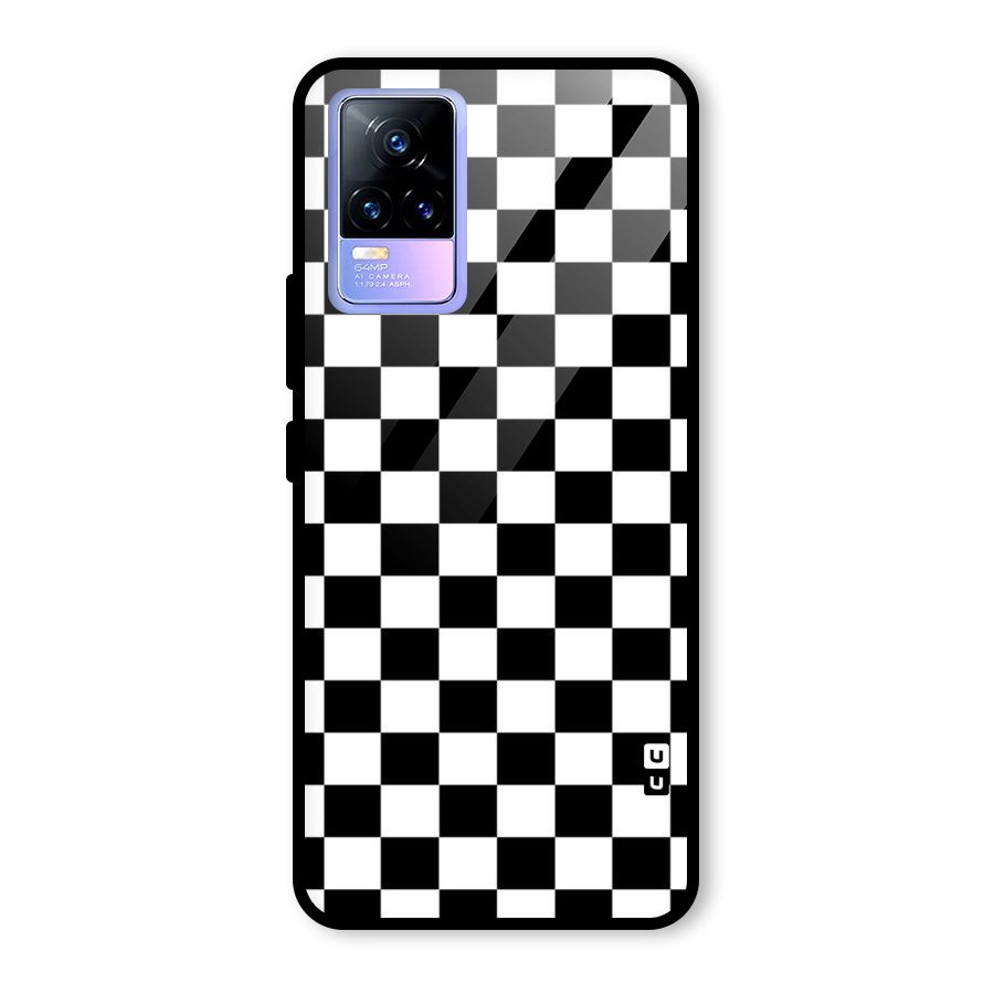 Classic Check Glass Back Case for Vivo Y73