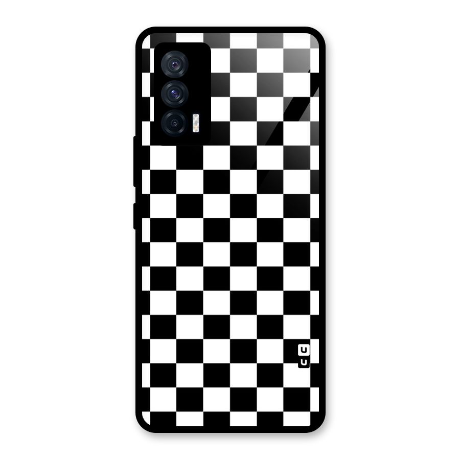Classic Check Glass Back Case for Vivo iQOO 7 5G