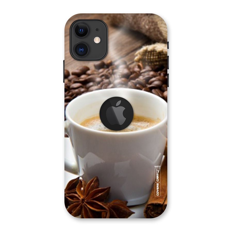 Classic Coffee Beans Back Case for iPhone 11 Logo Cut