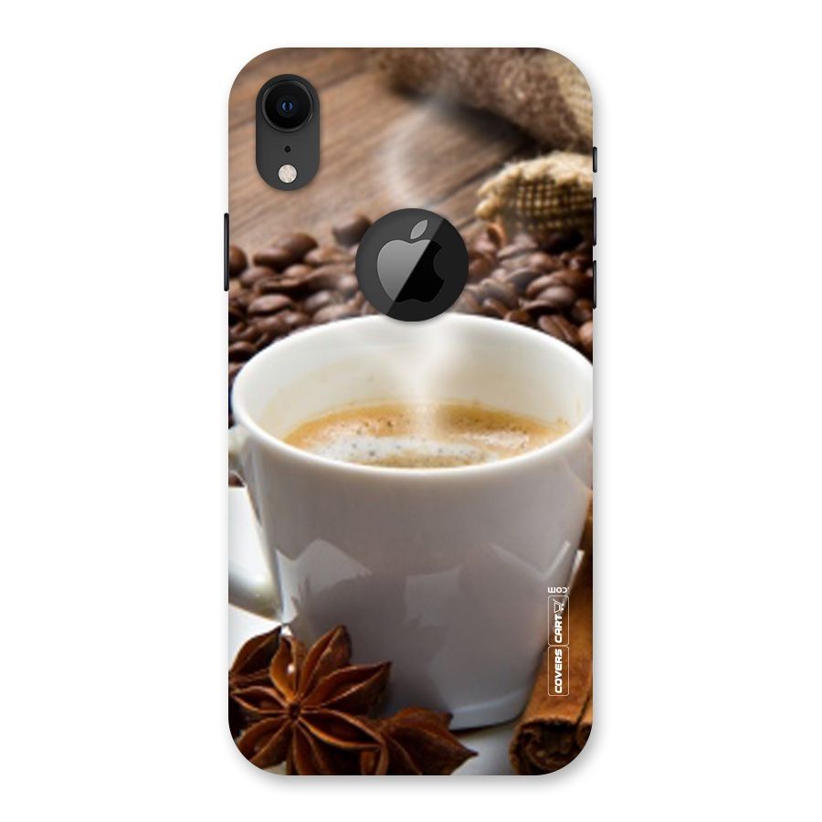 Classic Coffee Beans Back Case for iPhone XR Logo Cut