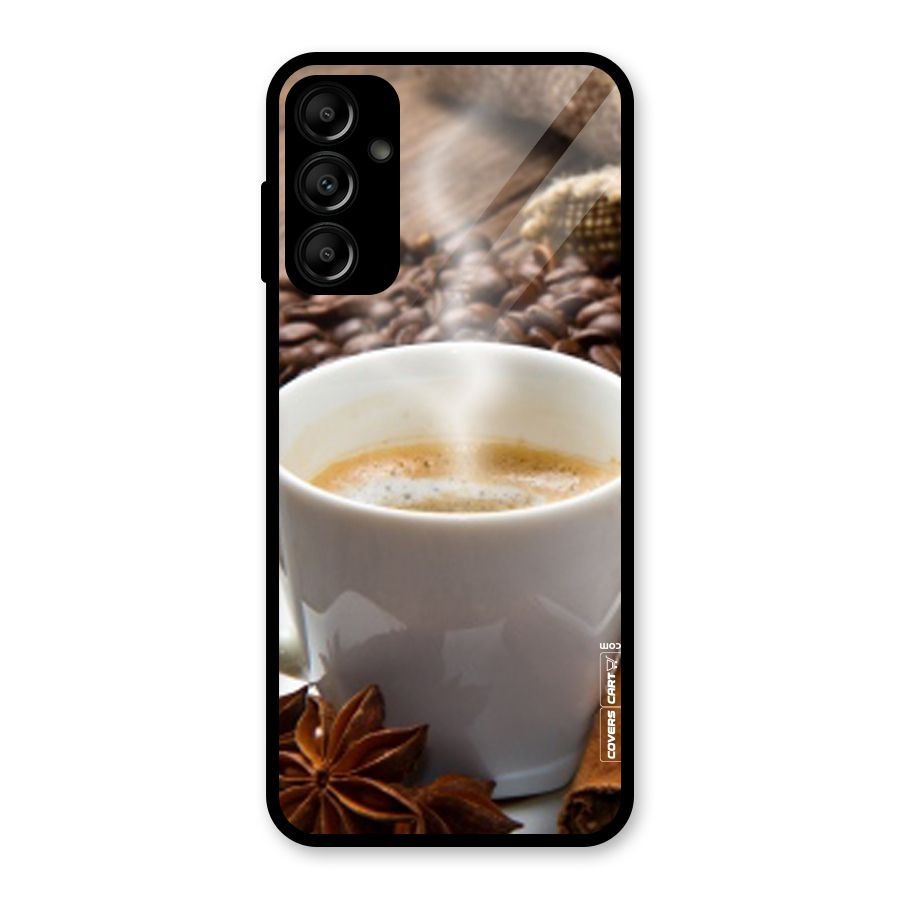Classic Coffee Beans Glass Back Case for Galaxy A14 5G