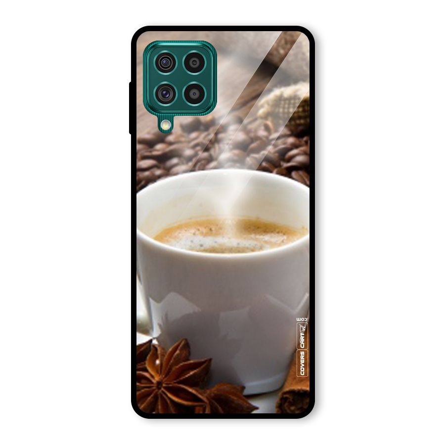 Classic Coffee Beans Glass Back Case for Galaxy F62