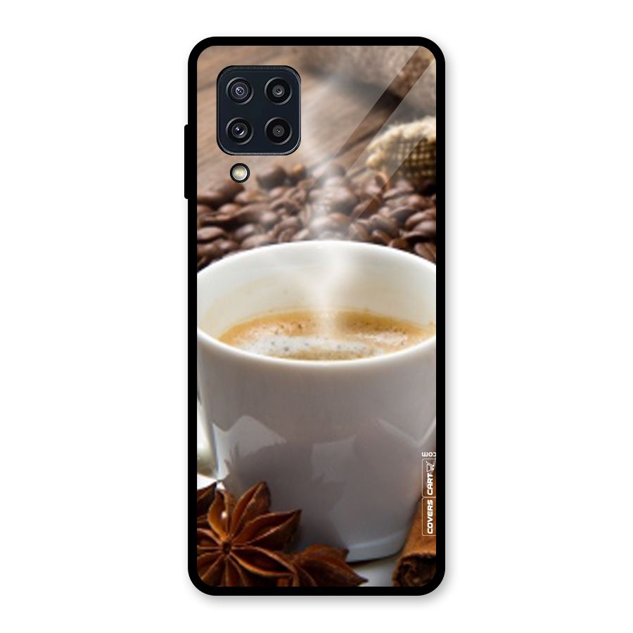 Classic Coffee Beans Glass Back Case for Galaxy M32