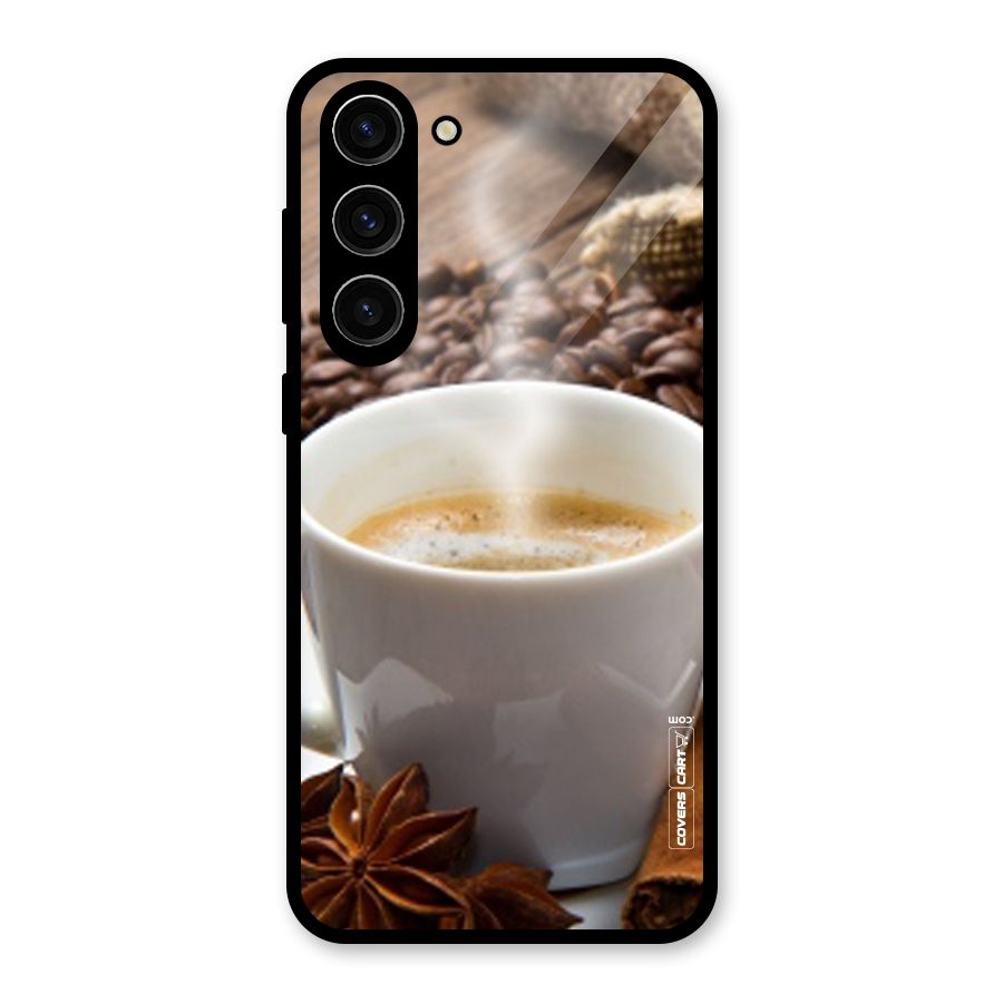 Classic Coffee Beans Glass Back Case for Galaxy S23 Plus