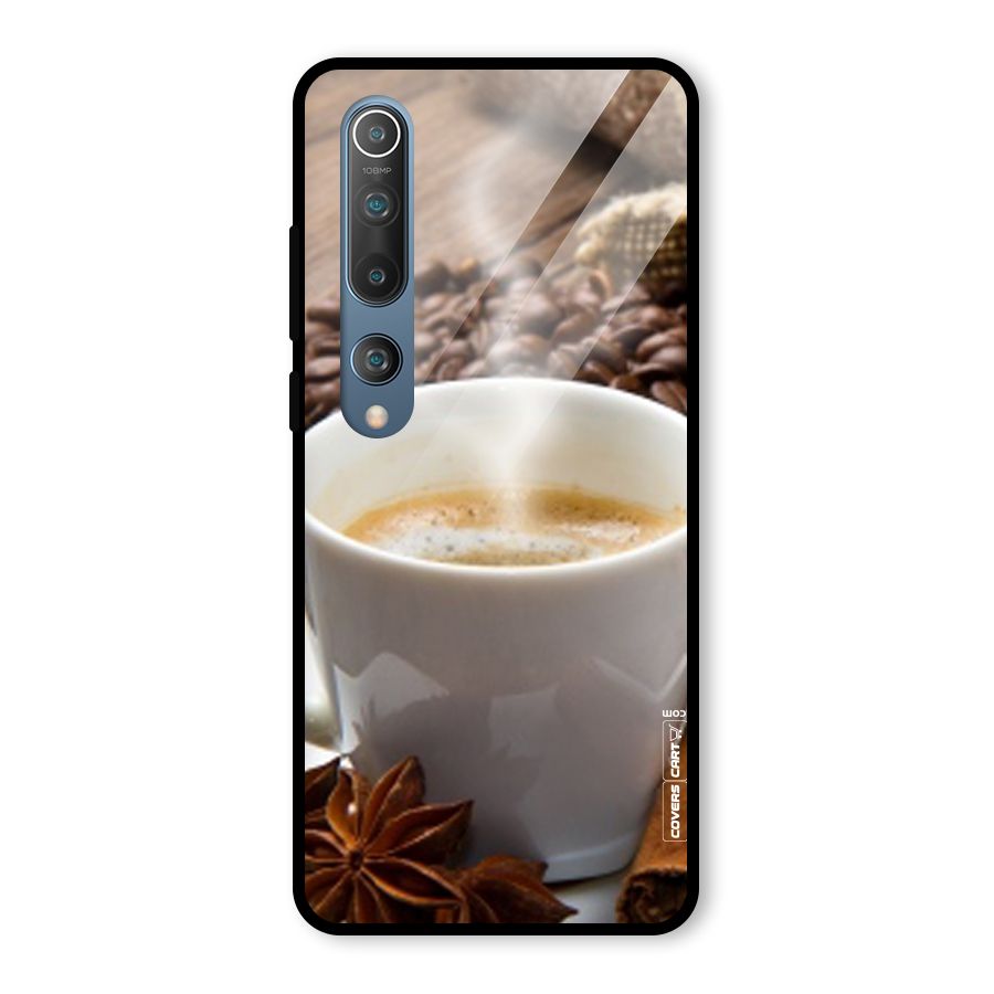 Classic Coffee Beans Glass Back Case for Mi 10