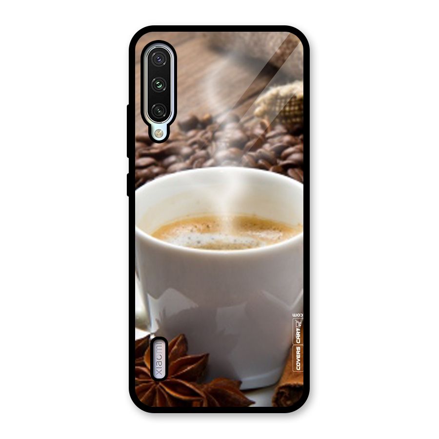 Classic Coffee Beans Glass Back Case for Mi A3