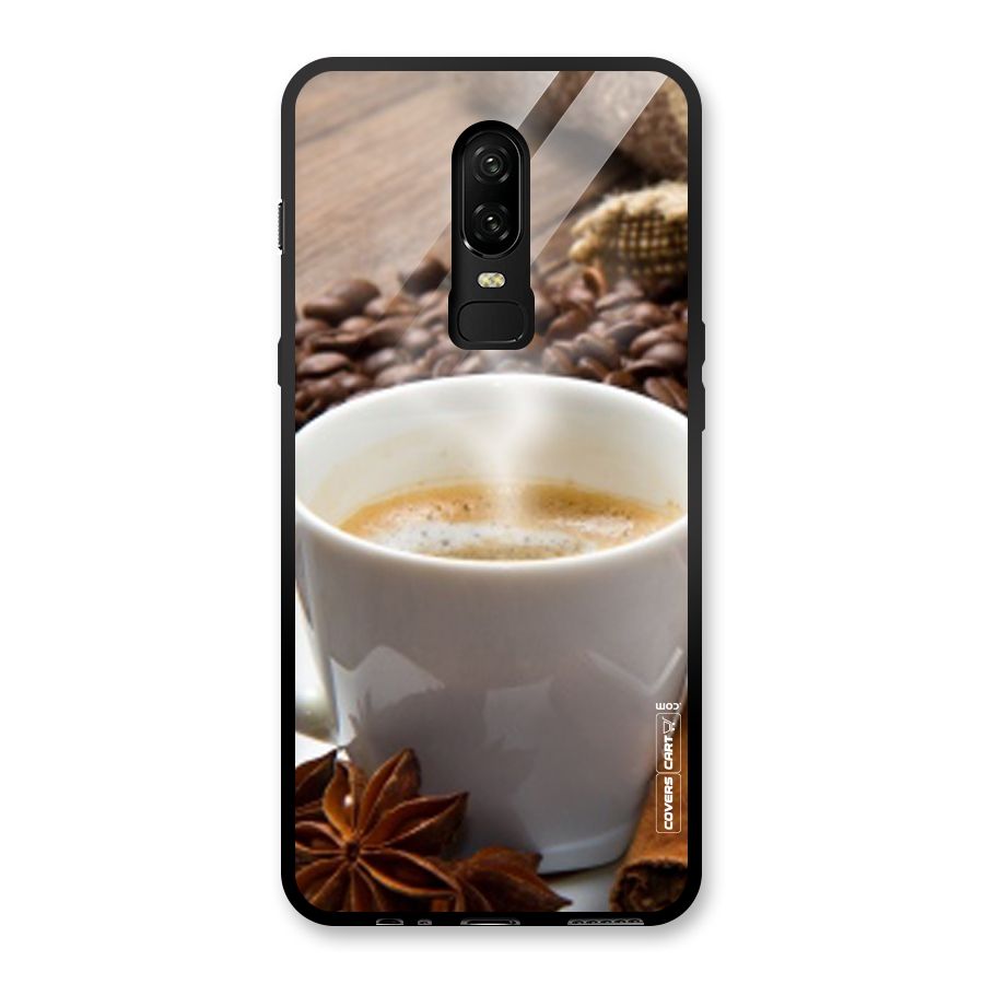 Classic Coffee Beans Glass Back Case for OnePlus 6