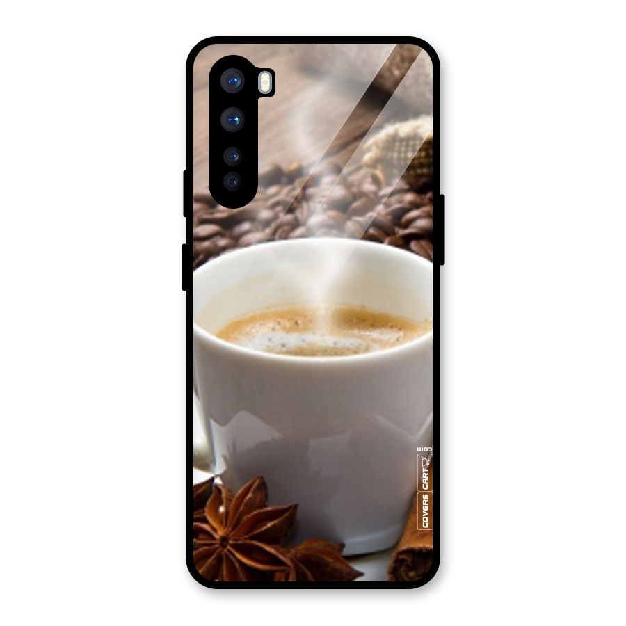 Classic Coffee Beans Glass Back Case for OnePlus Nord