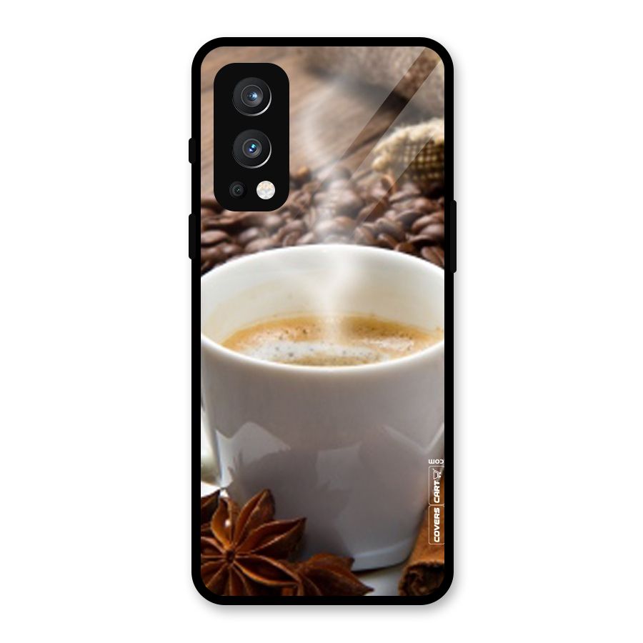 Classic Coffee Beans Glass Back Case for OnePlus Nord 2 5G