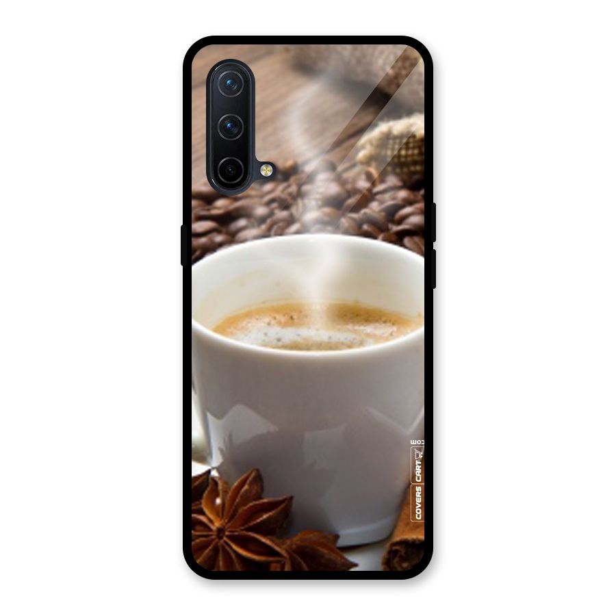 Classic Coffee Beans Glass Back Case for OnePlus Nord CE 5G