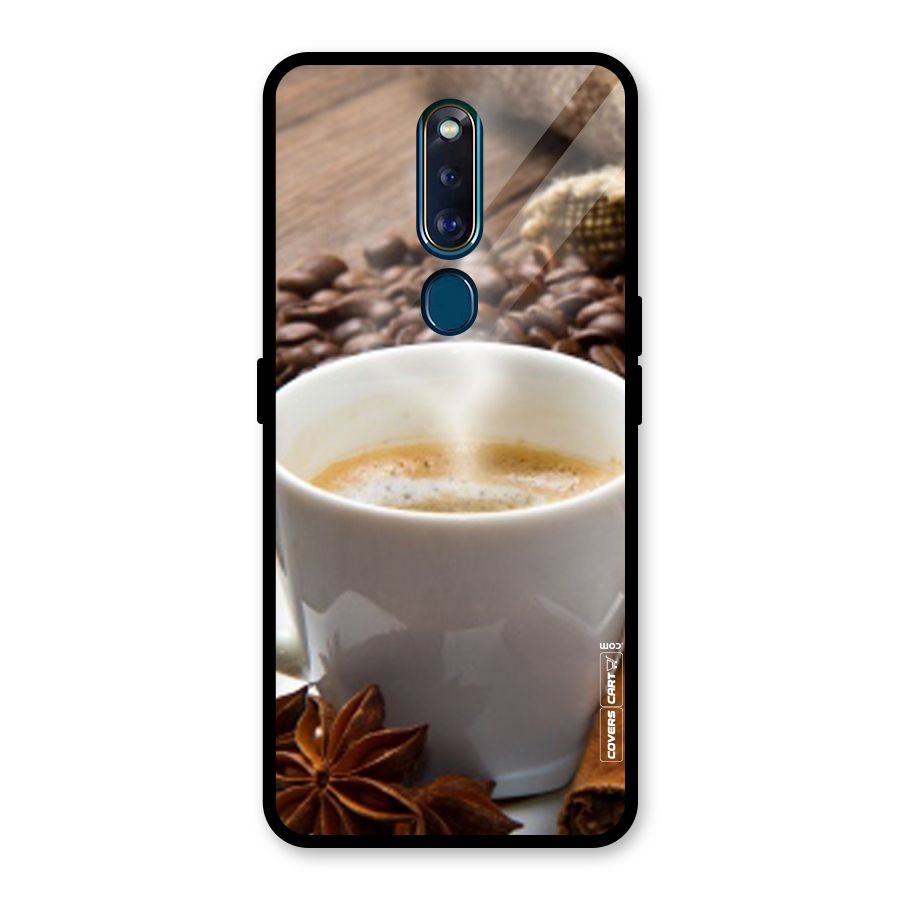 Classic Coffee Beans Glass Back Case for Oppo F11 Pro
