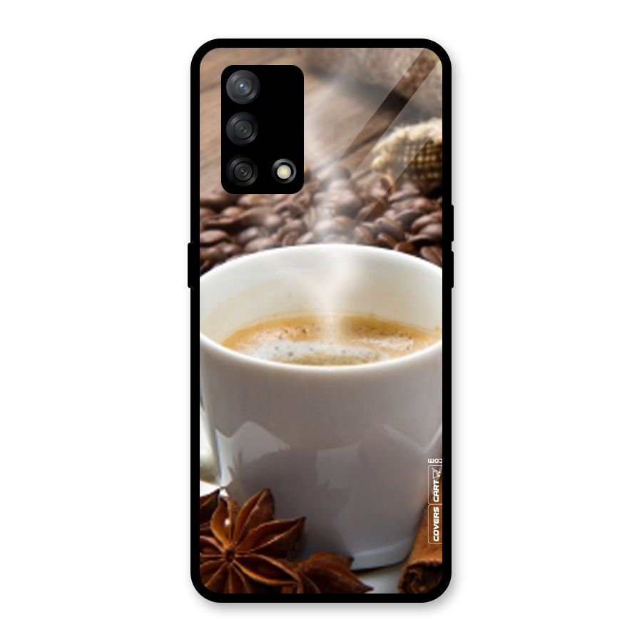 Classic Coffee Beans Glass Back Case for Oppo F19
