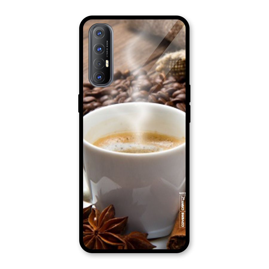Classic Coffee Beans Glass Back Case for Oppo Reno3 Pro