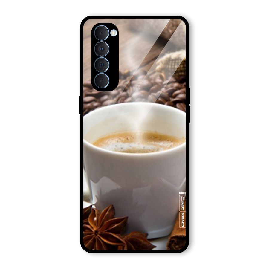 Classic Coffee Beans Glass Back Case for Oppo Reno4 Pro