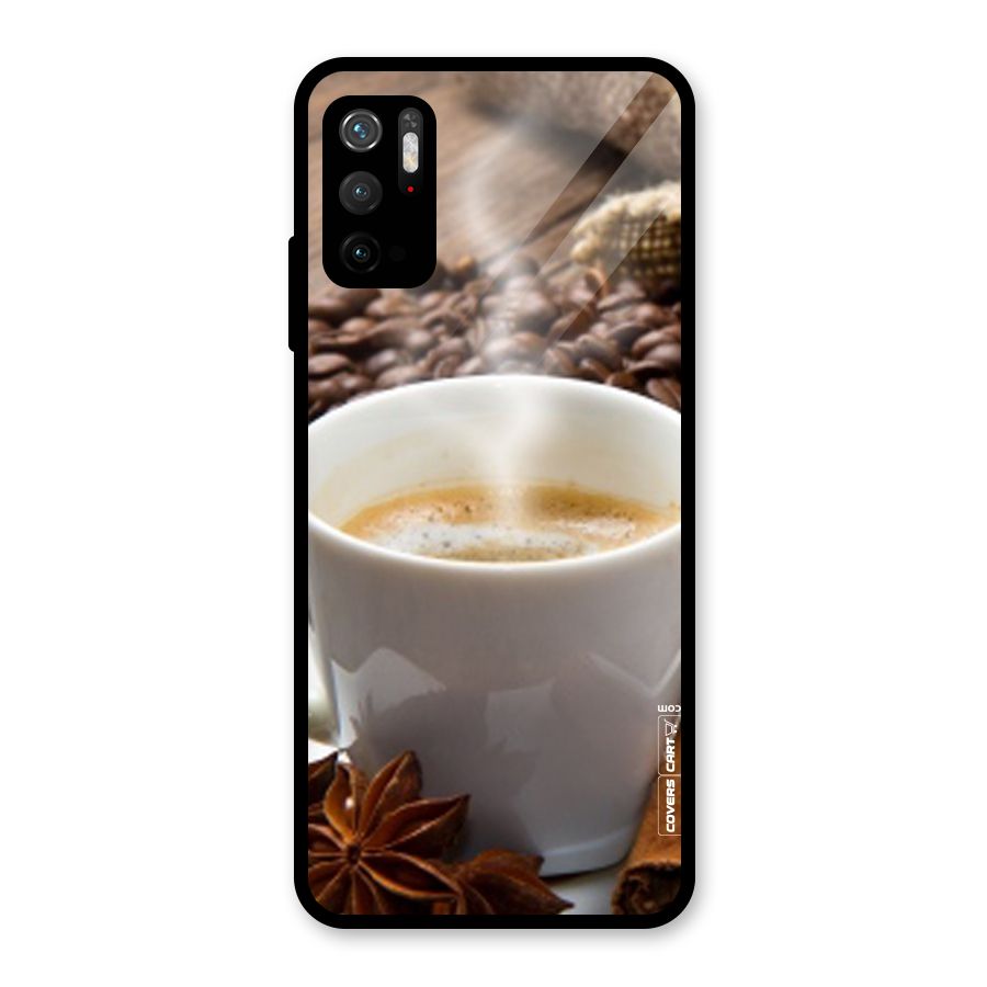 Classic Coffee Beans Glass Back Case for Poco M3 Pro 5G