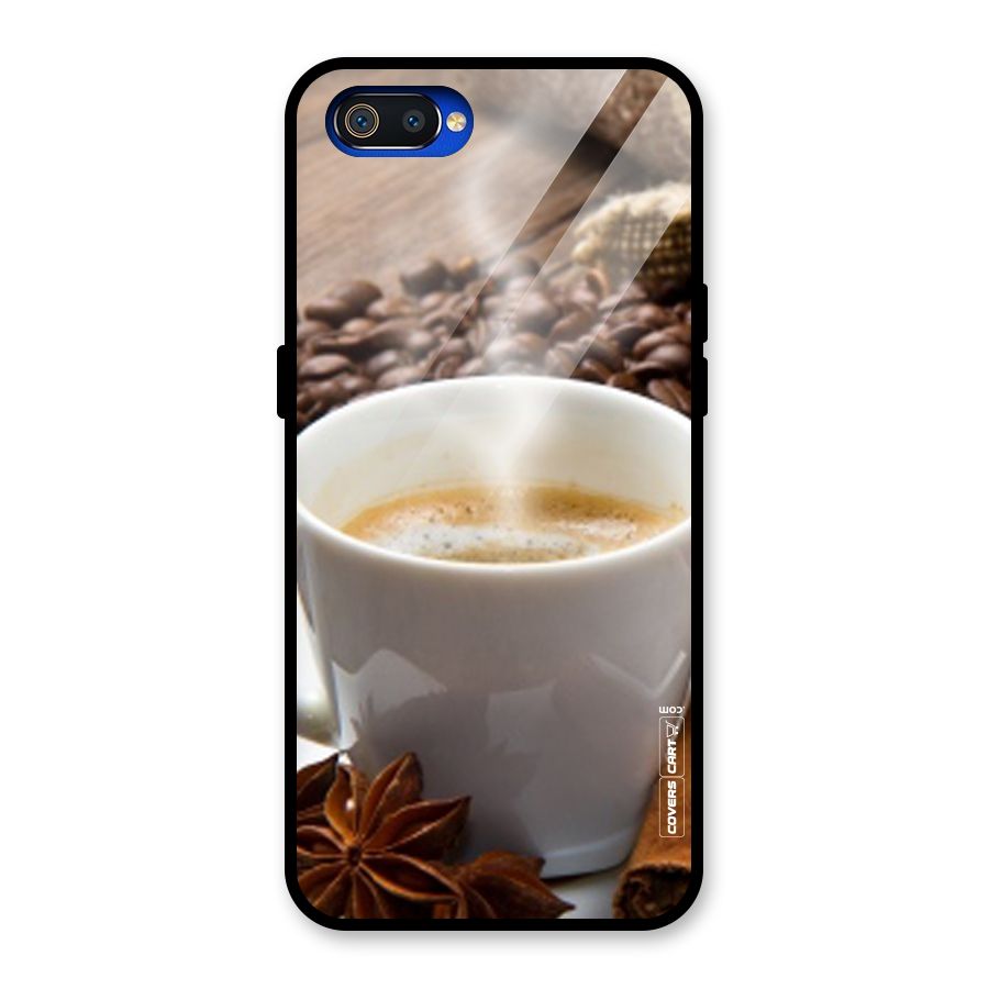 Classic Coffee Beans Glass Back Case for Realme C2