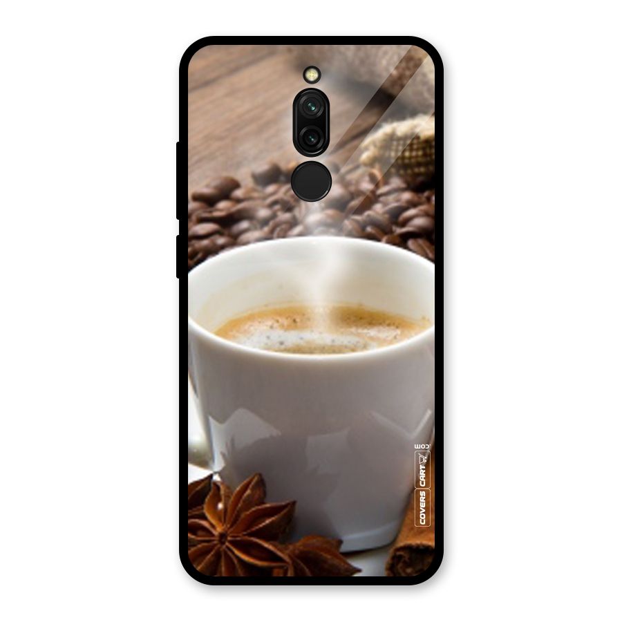 Classic Coffee Beans Glass Back Case for Redmi 8