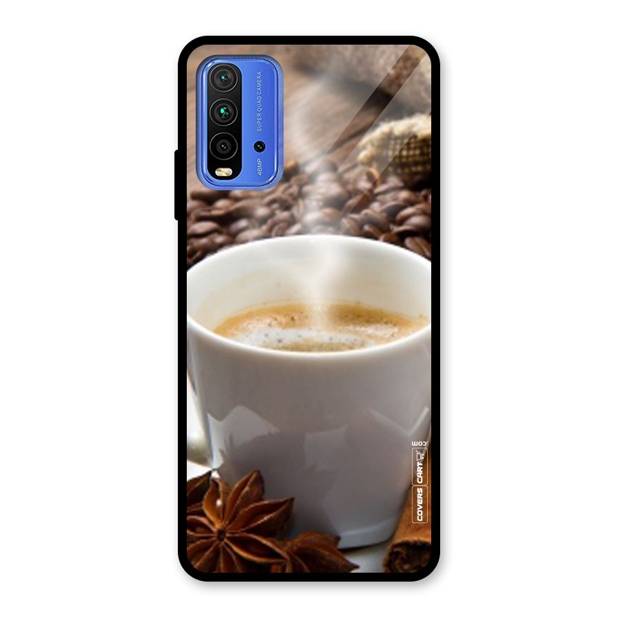 Classic Coffee Beans Glass Back Case for Redmi 9 Power
