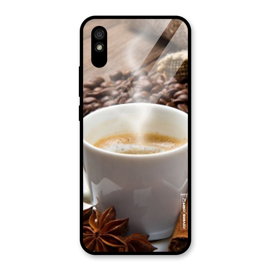 Classic Coffee Beans Glass Back Case for Redmi 9i