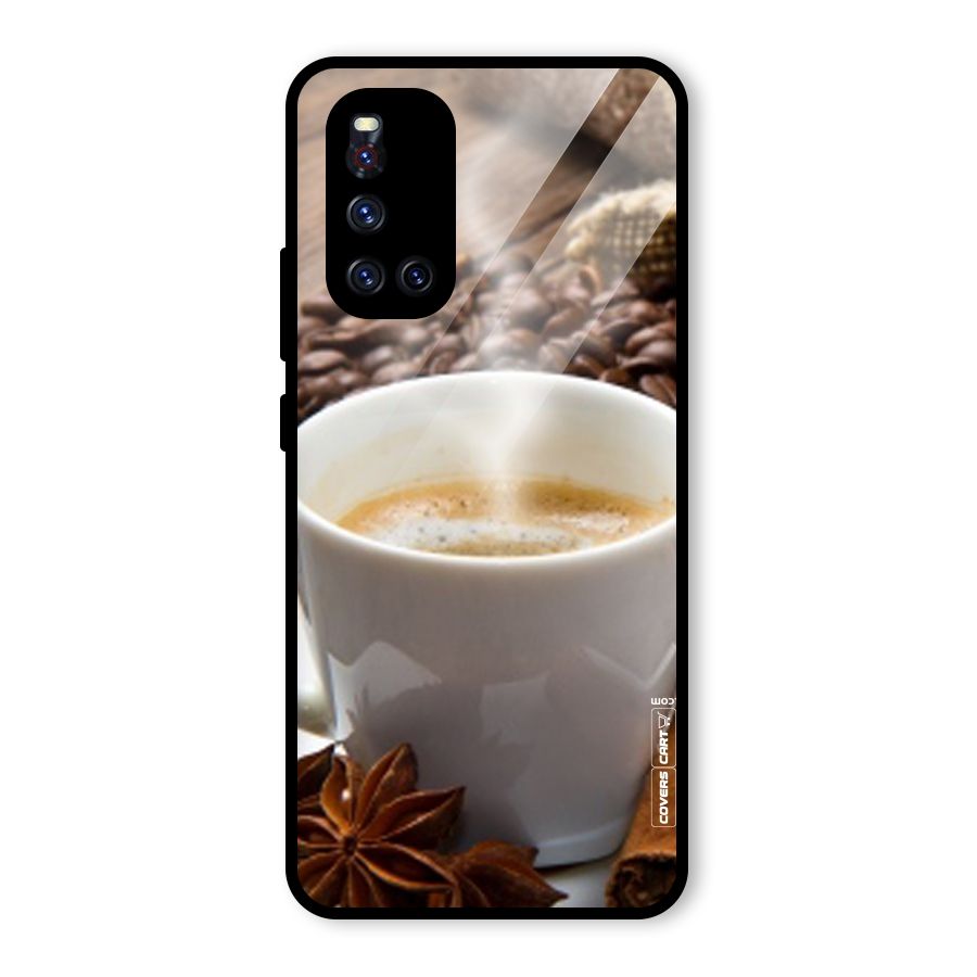 Classic Coffee Beans Glass Back Case for Vivo V19