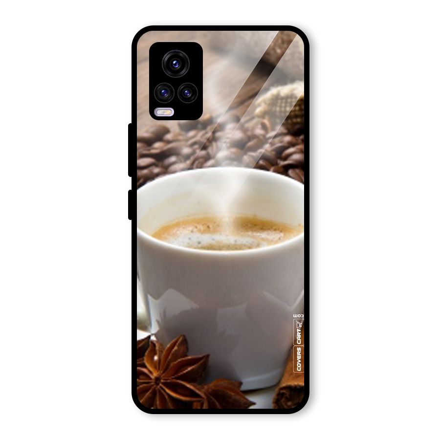 Classic Coffee Beans Glass Back Case for Vivo V20