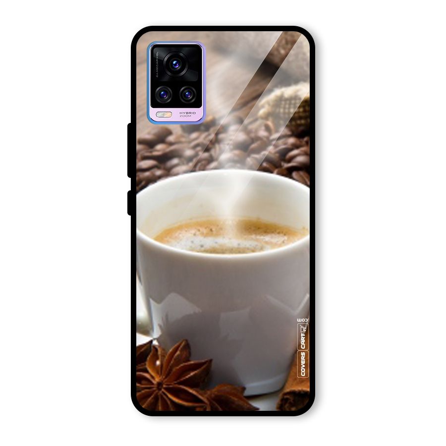 Classic Coffee Beans Glass Back Case for Vivo V20 Pro