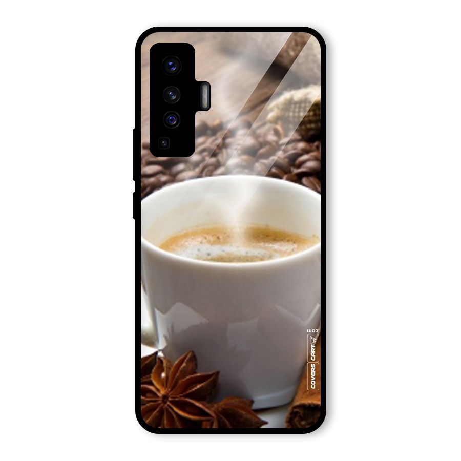 Classic Coffee Beans Glass Back Case for Vivo X50