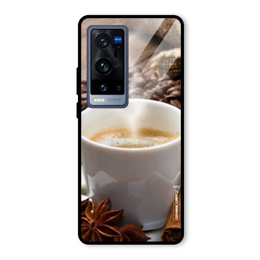Classic Coffee Beans Glass Back Case for Vivo X60 Pro Plus