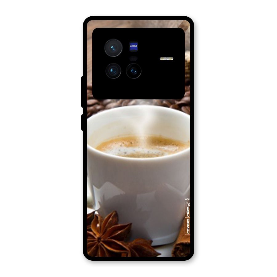 Classic Coffee Beans Glass Back Case for Vivo X80