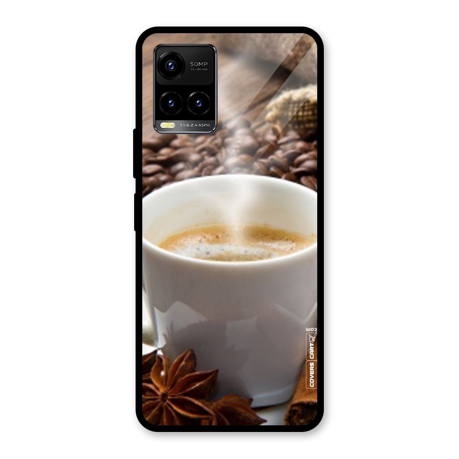 Classic Coffee Beans Glass Back Case for Vivo Y21T