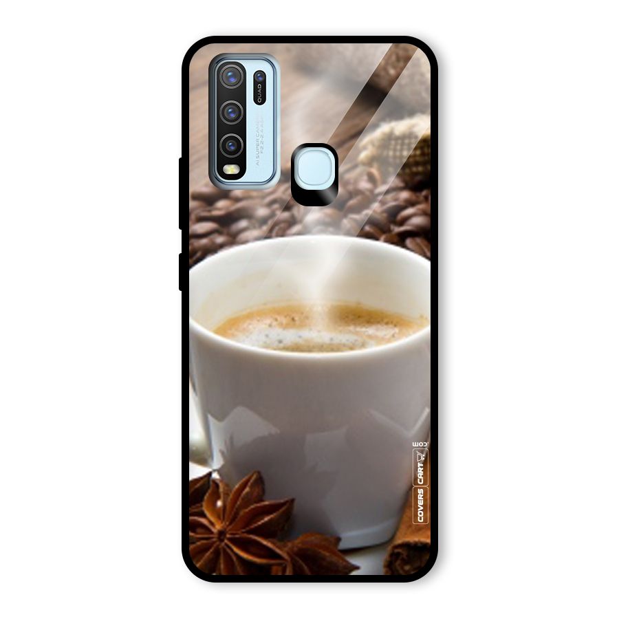 Classic Coffee Beans Glass Back Case for Vivo Y50