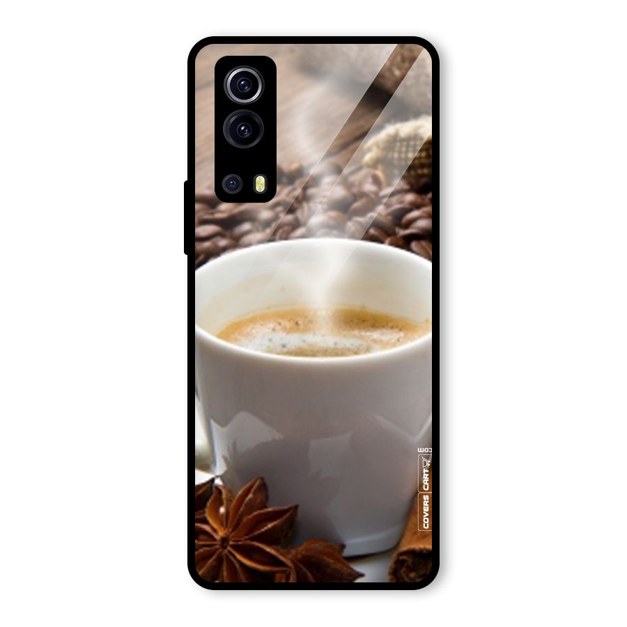 Classic Coffee Beans Glass Back Case for Vivo iQOO Z3