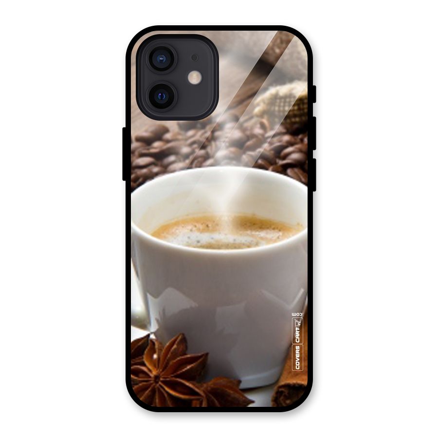 Classic Coffee Beans Glass Back Case for iPhone 12