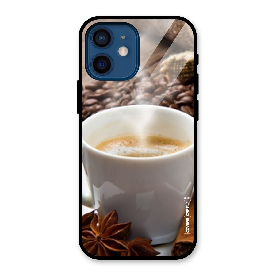 Classic Coffee Beans Glass Back Case for iPhone 12 Mini