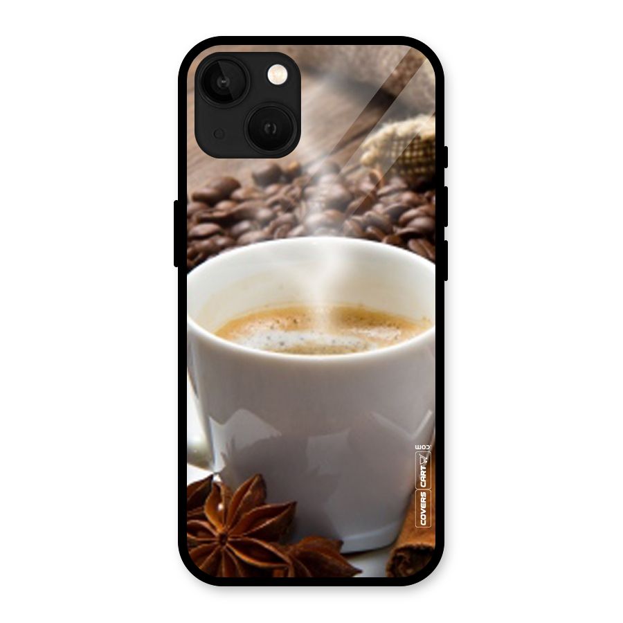 Classic Coffee Beans Glass Back Case for iPhone 13