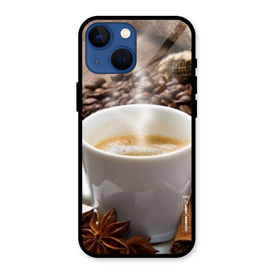 Classic Coffee Beans Glass Back Case for iPhone 13 Mini