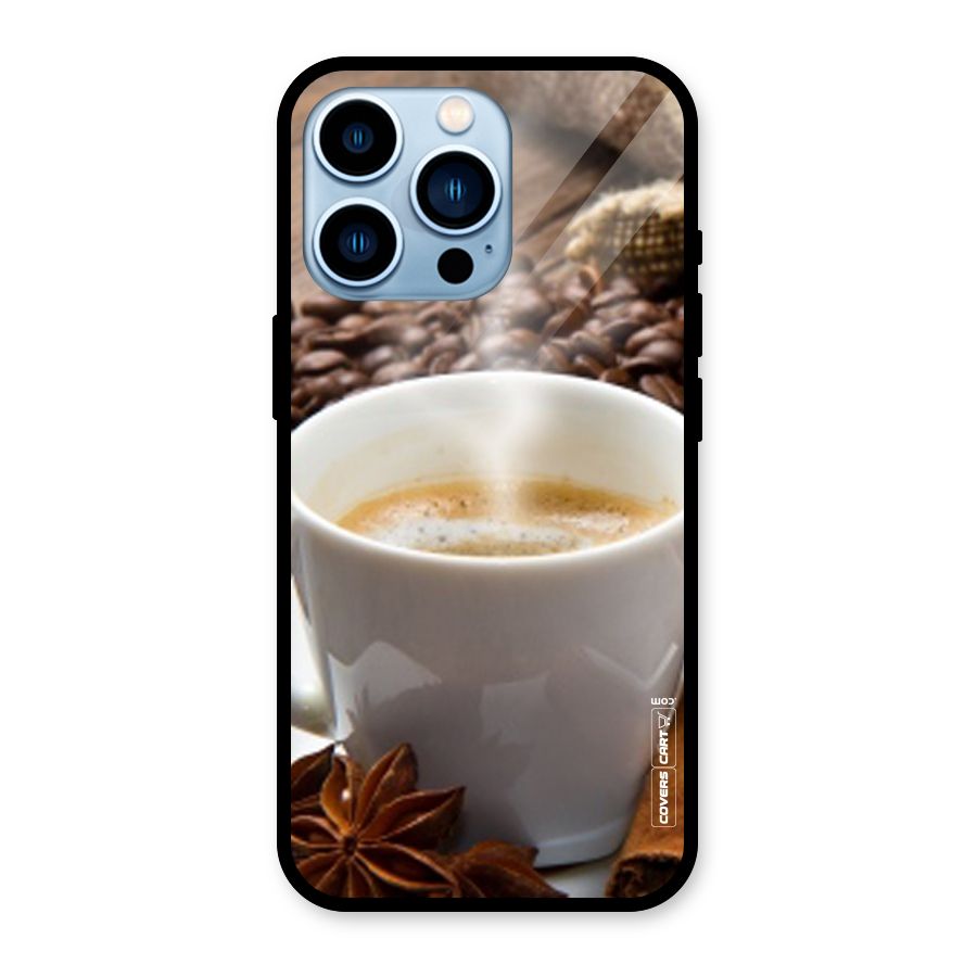 Classic Coffee Beans Glass Back Case for iPhone 13 Pro